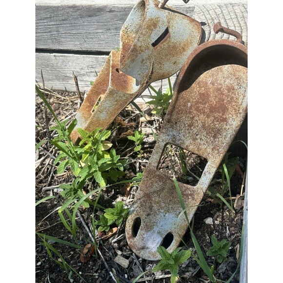 Antique 1900s Iron Bodybuilding Boots Vintage Strongman Cowboy Weighted Fitness - Picture 2 of 4